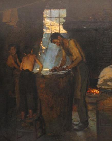 Peder Severin Kroyer Italienske landsbyhattemagere china oil painting image